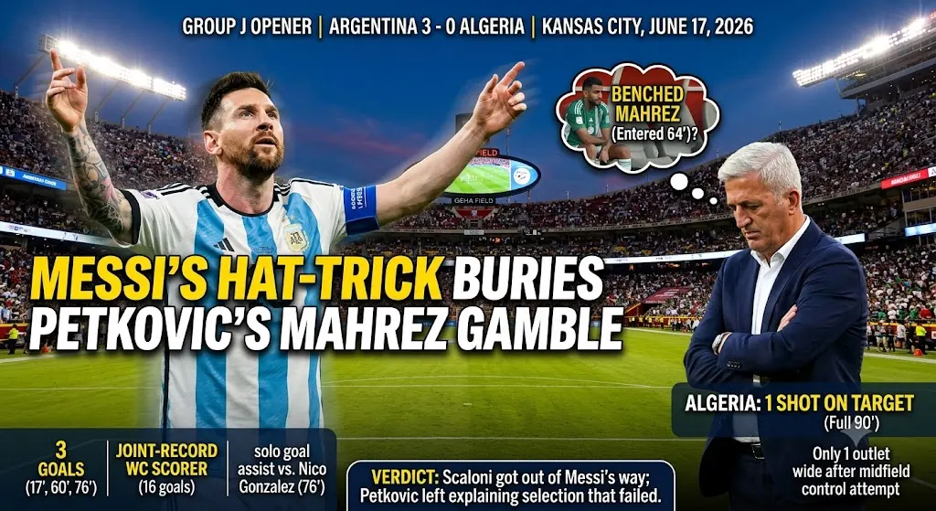 Argentina vs Algeria 2026 Messi's Hat Trick Steals the Night