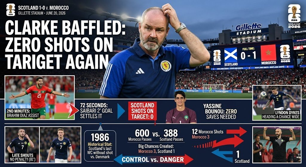 Scotland vs Morocco 2026 Saibari Strike Beats Clarke